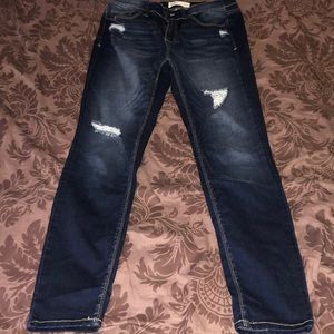 Distressed jeans